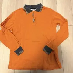 ellesse ゴルフ用オレンジ長袖ポロシャツ L K5番