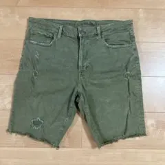 【美品☆】アメリカンイーグル　ダメージショートパンツ　W34