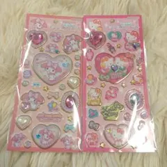 正規品 キラキラジュエルシール ハローキティ マイメロディ シール 2シート