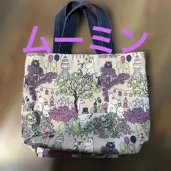MOOMIN ムーミン トートバッグ デニムハンドル 総柄のサムネイル