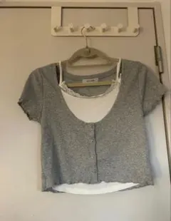 RAY CASSIN レイヤード風 半袖Tシャツ グレーのサムネイル