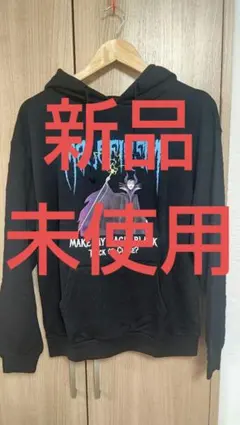 定価5390円黒 ブラック ディズニープリントパーカーマレフィセントグラフィックのサムネイル