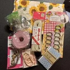 手芸素材セット 布・レース・金具など