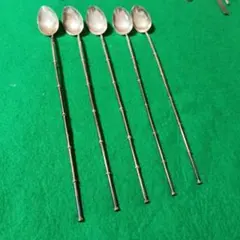 SILVER　ストロースプーン（マドラー兼ストロー）セット　ヴィンテージN800 SILVER ストロースプーン（マドラー兼ストロー）セット ヴィンテージ