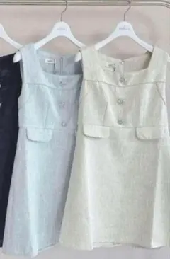 evelyn ビジューつきノースリーブワンピース