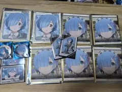 リゼロ レム 缶バッジ カード 色紙 カラオケの鉄人 カラ鉄 コラボ