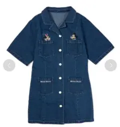 【Disney/ディズニー/ミッキーマウス/ミニーマウス】デニムワンピース