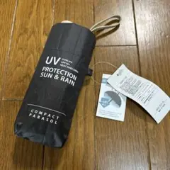 コンパクト折りたたみ傘 UVカット チャコールグレー
