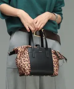 美品　定価18,700円story. レオパードコンビショルダーバッグのサムネイル