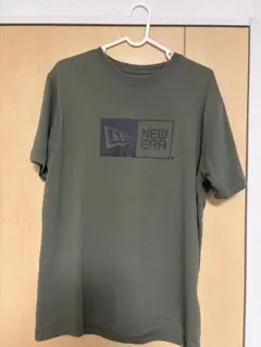 NEW ERA ニューエラ 半袖 Tシャツ ボックスロゴ カーキ メンズ　Mのサムネイル