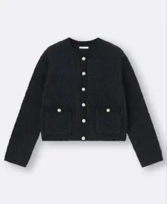 GU ツイードニットカーディガン