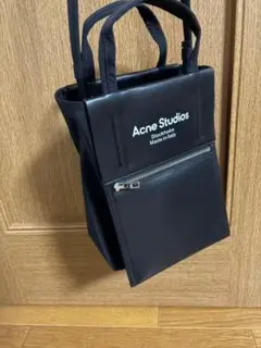 Acne ペイパリーナイロントートバッグ ブラック 2WAY ショルダ男女兼用