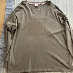 VISION STREET WEAR 長袖カットソー6 L グレー 薄手ロンＴ
