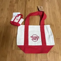 Trader Joe's ミニトートバッグ＆マイクロミニ ２点セット　レッド