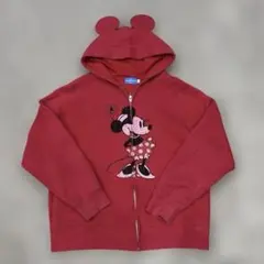 東京ディズニーリゾート ミニー パーカー Lサイズ 耳付き 裏起毛　赤