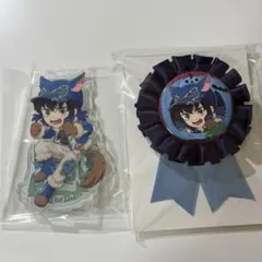 鬼滅の刃 ハロウィン2025 アクリルスタンド コサージュ風缶バッジ 嘴平伊之助