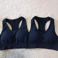 ニ*郎様 黒スポーツブラ 2枚