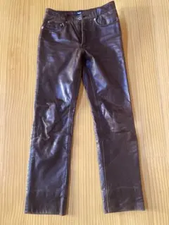 Right-on ブラウン レザー パンツ