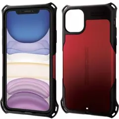 ELECOM iPhone11 ケース ZEROSHOCK 耐衝撃 レッド
