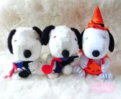 【中古・３体】スヌーピー 一番くじ 音符 ミスタードーナツ ぬいぐるみ サンリオ