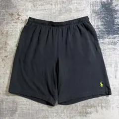 00s ラルフローレン スウェット ハーフパンツ ブラック バギー w31 極太のサムネイル