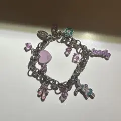 Disney チャーム付きシルバーブレスレット