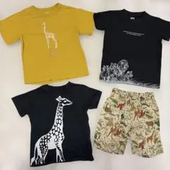夏物 半袖Tシャツハーフパンツ　4枚セット　男の子 100 110 ユニクロ