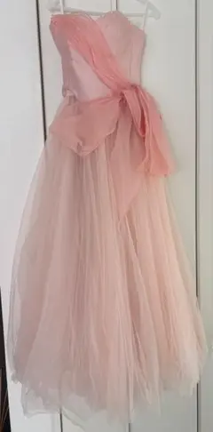 ピンク ロングドレス　卒業パーティ　謝恩会　発表会　二次会　演奏会