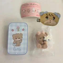 ラブフレンズコレクション2 ラテ　前髪クリップ　すらいどきゃん缶セット