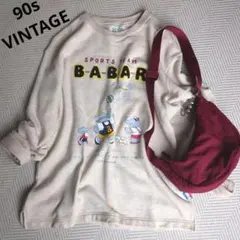 90s■日本製■絵本 BABAR ぞうのババール■スウェット トレーナー