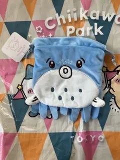 ちいかわパーク　おかお巾着　フグ