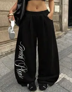 SHEIN スウェットパンツ　ブラック