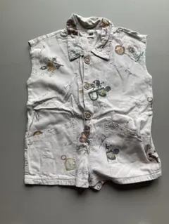 ロンパース　size90 ノースリーブ　ベージュのサムネイル