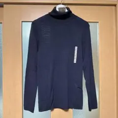 無印良品洗えるウールハイゲージリブタートルネックセーター