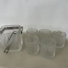 【未使用品】HOYA クリスタルオンザロックグラス5客