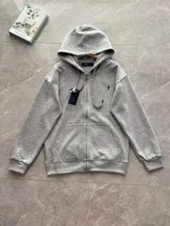 美品 POLO Ralph Lauren ジップアップパーカー ロゴ刺繍 M