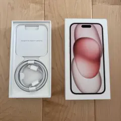 iPhone 15 ピンク 128GB 空箱　外箱・付属品一式