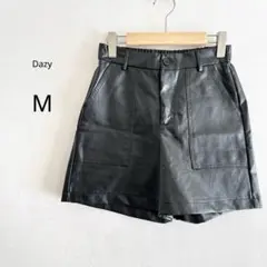 【Dazy】 レザーショートパンツ ブラック M SHEIN シーイン 合成皮革