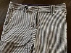 トミーフィルヒィガー 7分丈パンツ 紺ストライプ サイズM