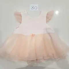 ベビードレス ワンピース チュール ピンク 80cm 夏 女の子