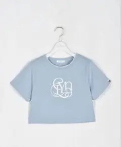 evelyn エブリン ロゴビジューTシャツ ブルー