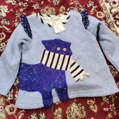 BABY CHEER クマ刺繍トレーナー 90