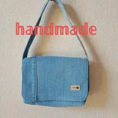 ハンドメイド★デニムリメイク★ミニバッグ★裏フレンチブルドッグ柄★ポケット1つ