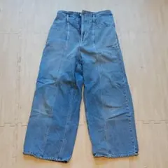 NICE CLAUP ライトブルー ワイドパンツ