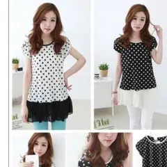 レース付き☆ドットトップス
