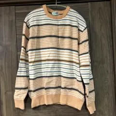 Crocodile ストライプニットセーター M