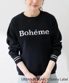 ✼美品✼ アーバンリサーチ サニーレーベル ブラック ロゴニット