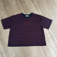 Cutie Blonde ボーダーTシャツ ネイビー×レッド Lのサムネイル