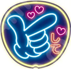 【超目立つ⭐】ネオン風うちわ ファンサうちわ カンペうちわ うちわ文字 指さして