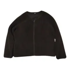 極暖✨ユニクロ ボアフリースVネックカーディガン 黒 XL 希少サイズ ゆるだぼ